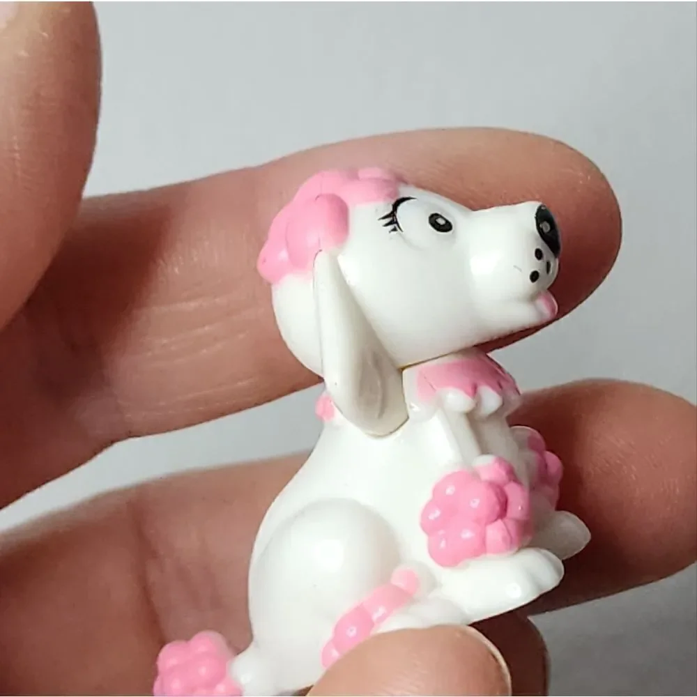 Vintage Toy Poodle Pink And White